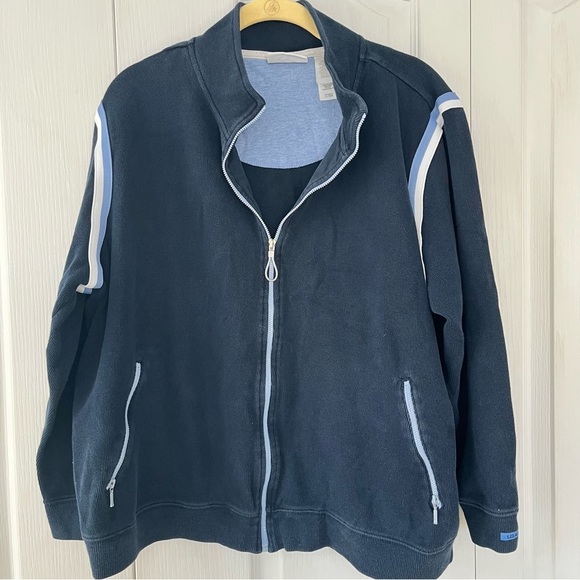 Liz Claiborne Woman navy full zip sweatshirt size 1X - Picture 1 of 8